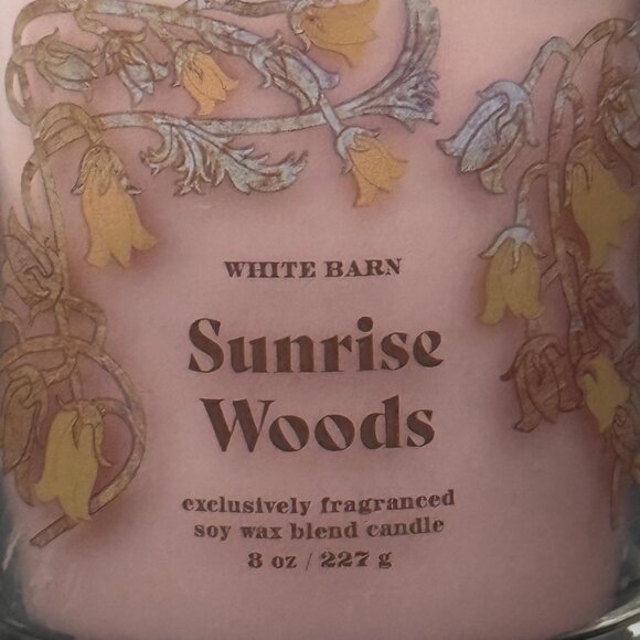 BBW Sunrise Woods White Barn Bath & Body Works Single Wick Candle - Picture 3 of 10